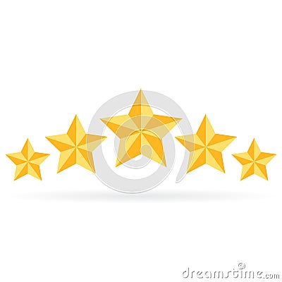 5 stars rating icon Vector Illustration