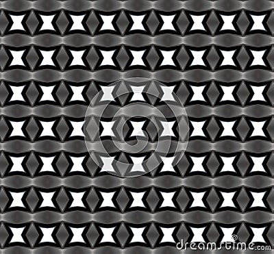 Stars forms in black and white, repeated pattern Stock Photo