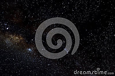 Stars and galaxy outer space sky night universe black starry background, starfield Stock Photo