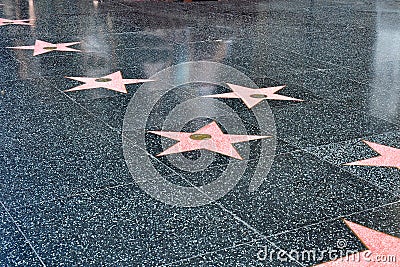 Stars on the Hollywood Walk of Fame Editorial Stock Photo