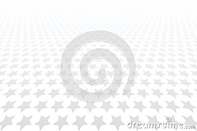 Stars pattern. Diminishing perspective view. Vector Illustration