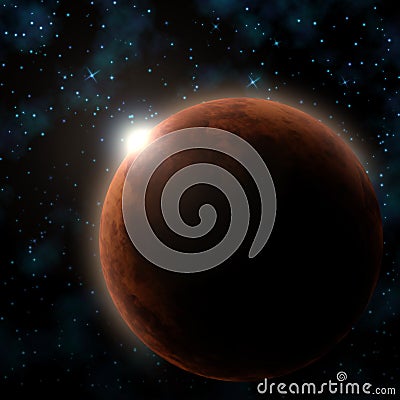 Red Planet Stock Photo