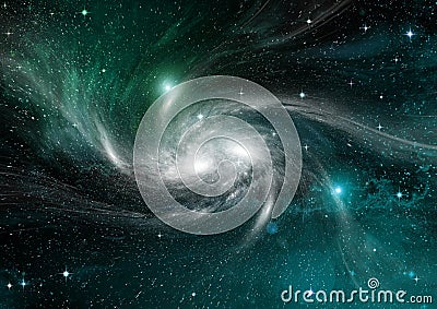 Galaxy in a free space Stock Photo