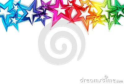 Stars rainbow scatter glitter shine confetti celebration party o Vector Illustration