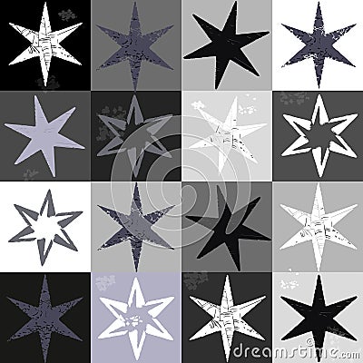 Stars seamless pattern Stock Photo