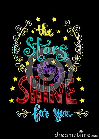 The stars they shine for you. Vector Illustration