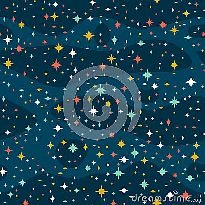 Stars in the sky Vector Illustration