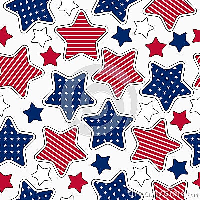 Stars and stripes pattern Vector Illustration