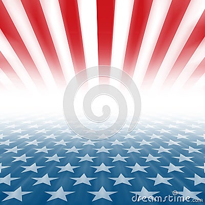Stars and Stripes perspective background Stock Photo