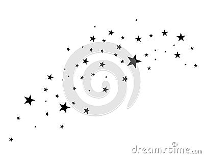 Stars on a white background. Vector Illustration