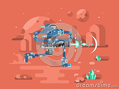 Starship troopers character Vector Illustration