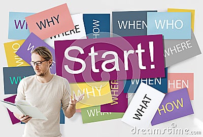 Start Beginning Startup Launch Forward Motivation Concept Stock Photo