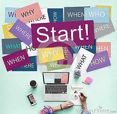 Start Beginning Startup Launch Forward Motivation Concept Stock Photo