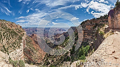 Start of Bright Angel Trailhead at Grand Canyon South Rim Arizona USA Stock Photo