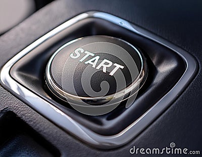 Start button on a device, representing initiation, beginning, and operational readiness Stock Photo