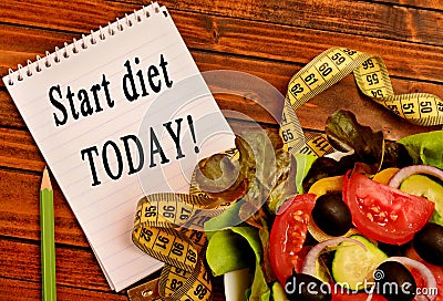 Start diet today! Stock Photo