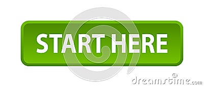 Start here button Vector Illustration