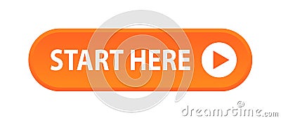 Start here button Vector Illustration