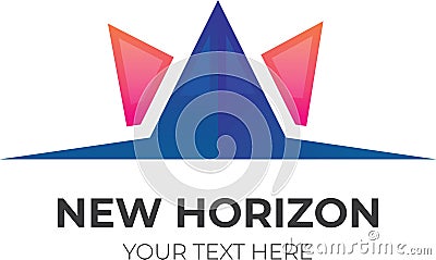 Start Horizon Logo Design Vector Template Vector Illustration