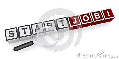 Start job sign Stock Photo