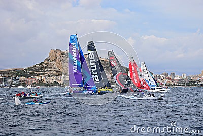 Start Line Volvo Ocean Race Alicante 2017 Editorial Stock Photo