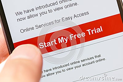 Start my free trial Stock Photo