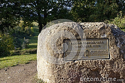 Start of Offa`s Dyke long distance footpath Editorial Stock Photo