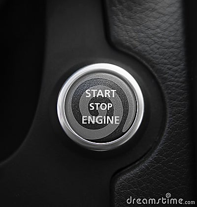 Start stop engine button Stock Photo
