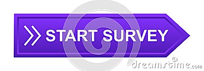 Start survey button Vector Illustration