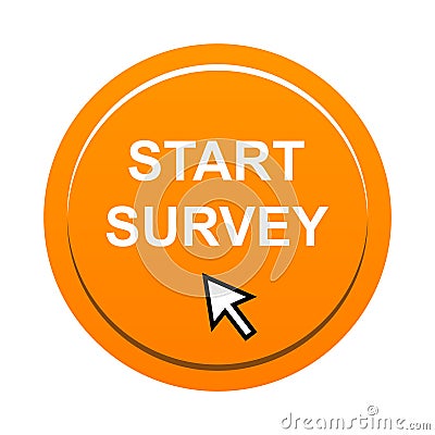 Start survey button Vector Illustration