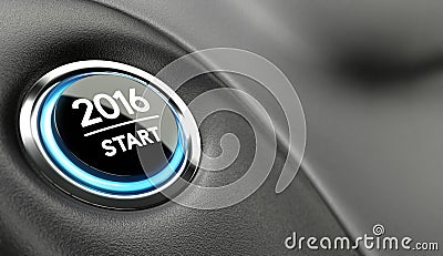 2016 Start, Two Thousand Sixteen. Stock Photo