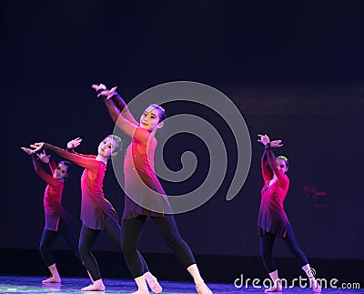 Start type-The youth problems-Modern dance Editorial Stock Photo