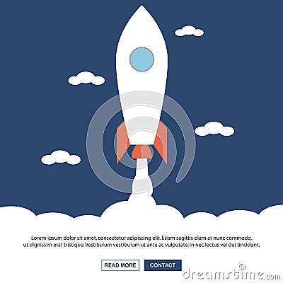 Businessman rocket lift up, Concept business start up Vector Illustration