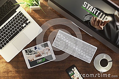 Start up corporate identity Stock Photo