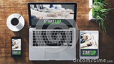 Start up corporate identity Stock Photo