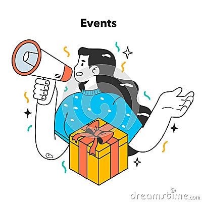 Start up' financing. Entrepreneur receiving money from funding events Vector Illustration