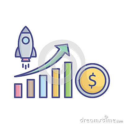 Start up growth Vector Icon which can easily modify or edit Vector Illustration