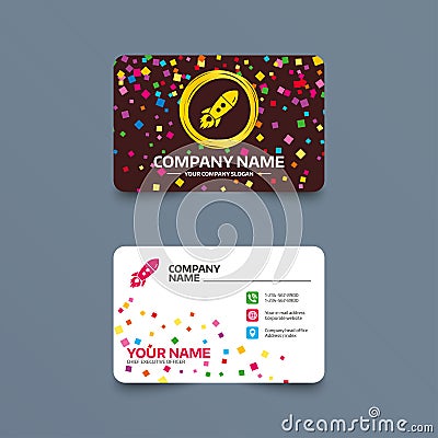 Start up icon. Startup business rocket sign. Vector Illustration