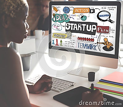 Start up Ideas Launch Mission Opportunity Concept Stock Photo