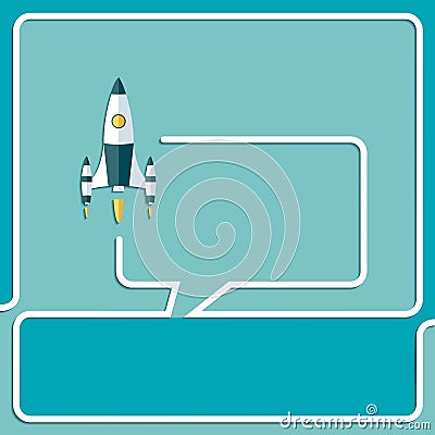 Start Up New Project Speech Bubbles and Chat symbol. Vector Illustration