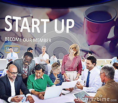 Start up Registration Member Joining Account Concept Stock Photo