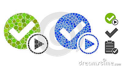 Start of Validity Composition Icon of Spheric Items Vector Illustration