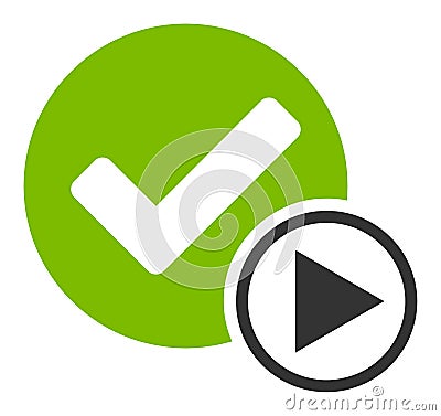 Flat Vector Start of Validity Icon Stock Photo