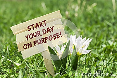 Start your day on purpose ! Stock Photo