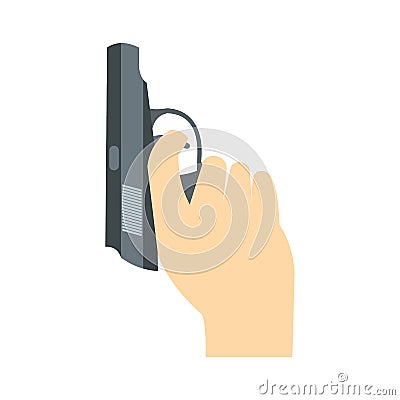 Starting pistol flat icon Vector Illustration