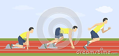 Starting point for run. Vector Illustration