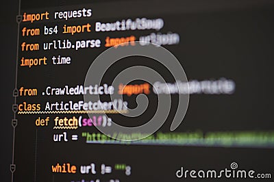 Starting programming code Editorial Stock Photo