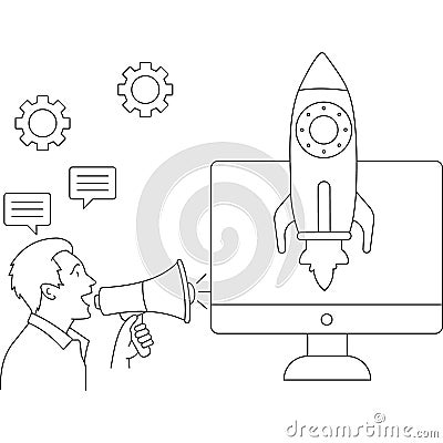 Startup Advertising Illustration Cartoon Illustration