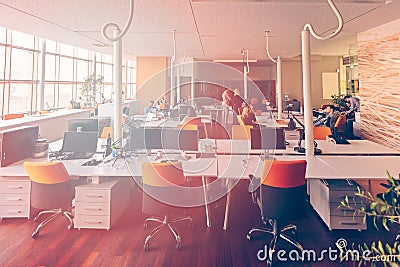 Startup business people group working everyday job at modern office Stock Photo