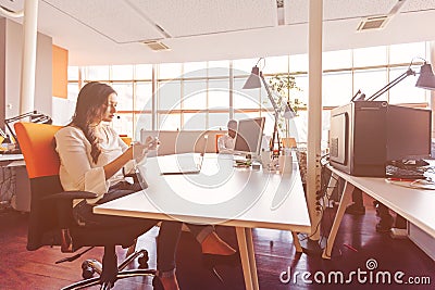 Startup business people group working everyday job at modern office Stock Photo